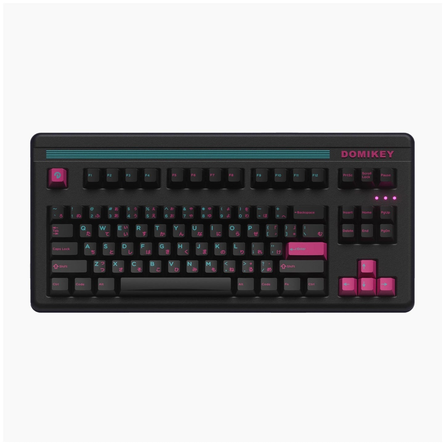 Domikey Miami Nights Keycap Set, Cherry Profile, Double Shot ABS Key Cap