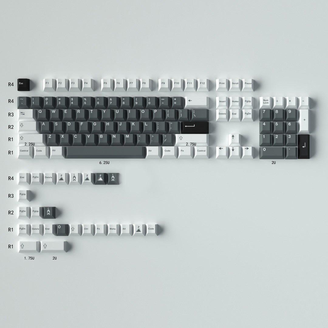 Ashes Keycap Set, Cherry Profile, Dye Sub PBT Key Cap