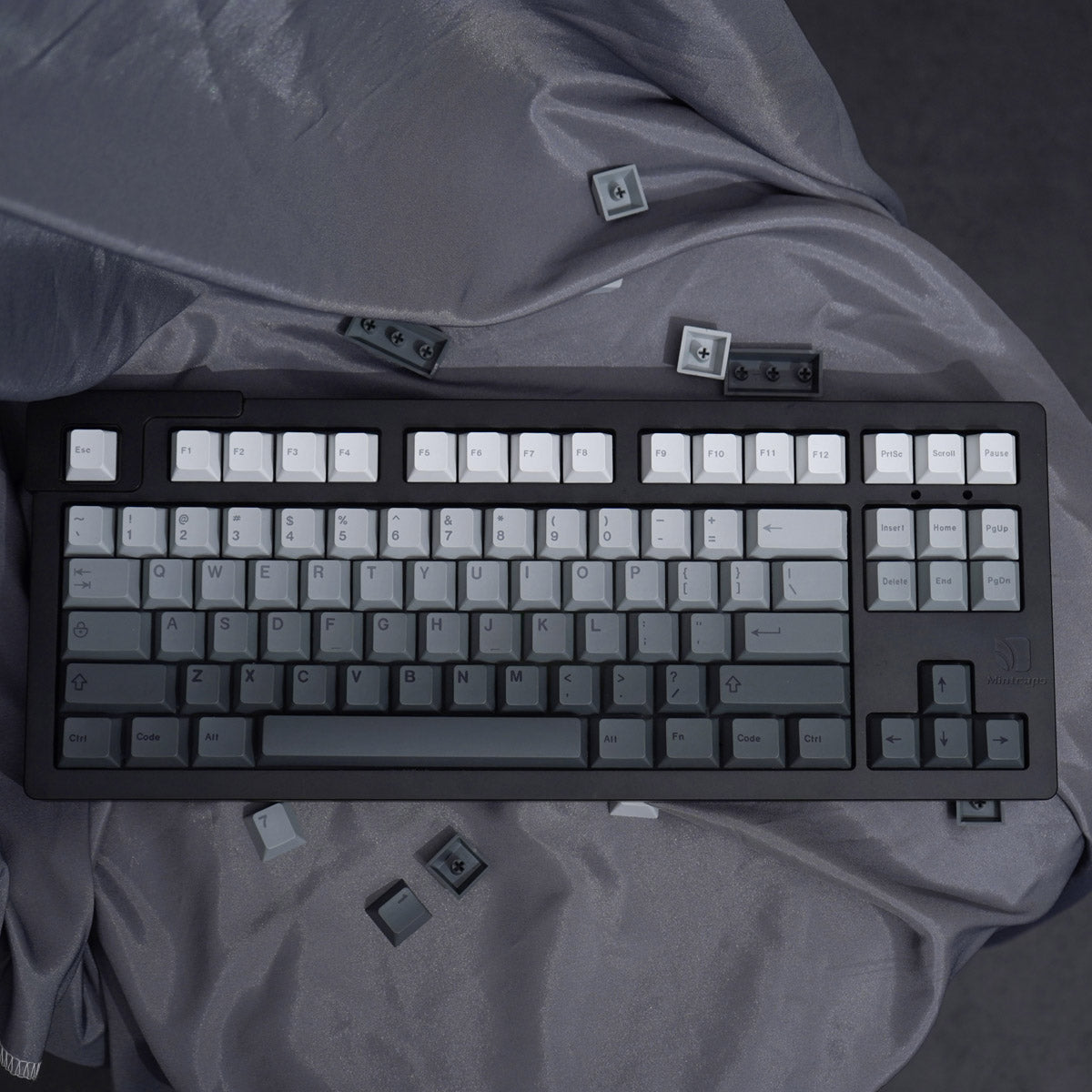 Gradient Grey Keycap Set, Cherry Profile, Dye Sub PBT Key Cap
