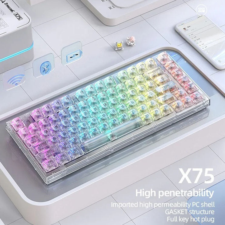 Xinmeng X75 Transparent Mechanical Keyboard