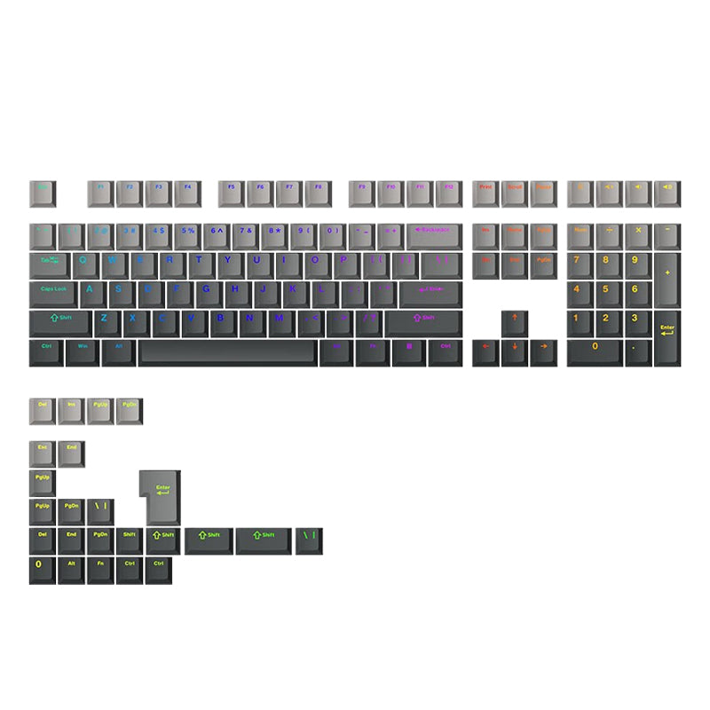 Gradient Top Shine Through Keycap Set, Cherry Profile, Double Shot PBT