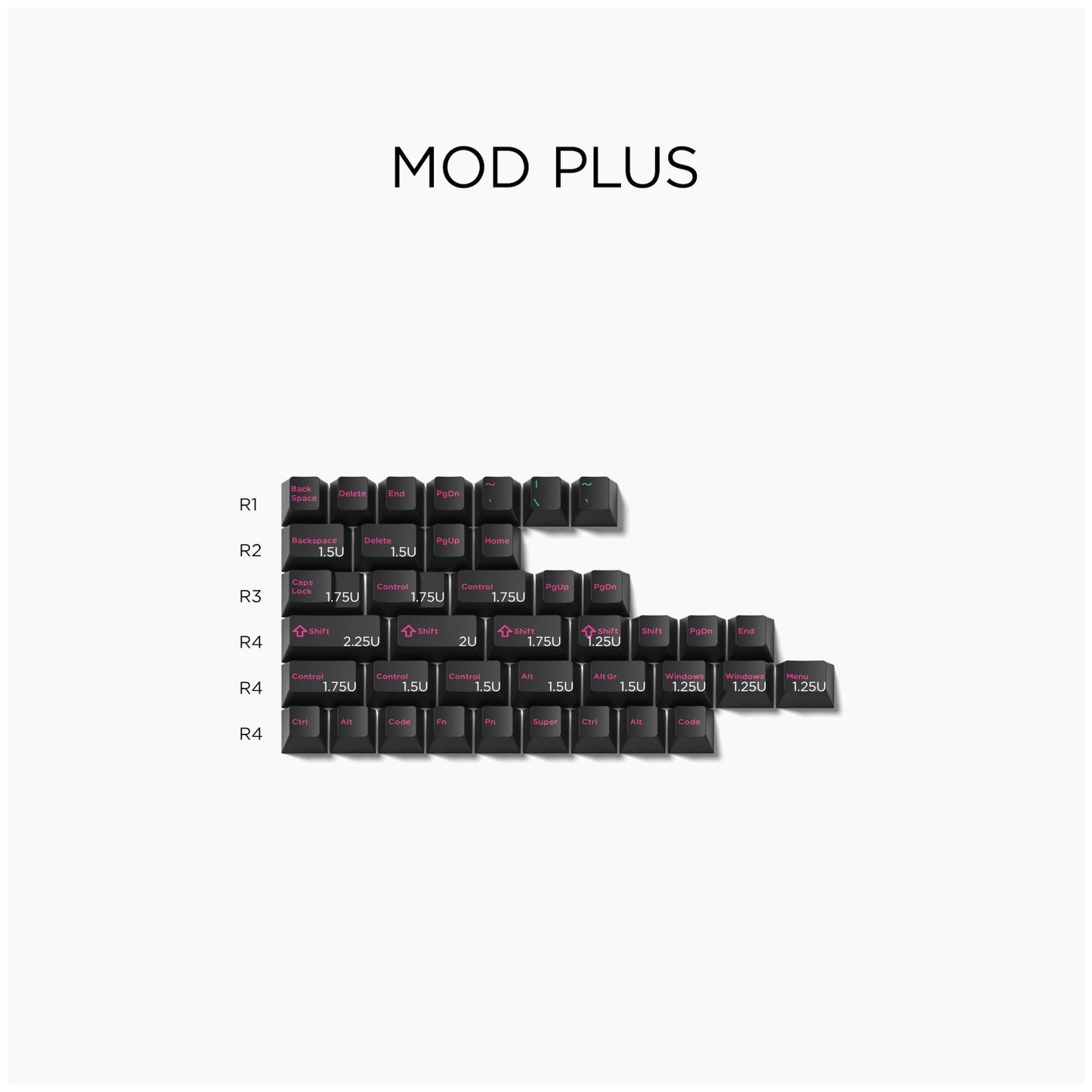 Domikey Miami Nights Keycap Set, Cherry Profile, Double Shot ABS Key Cap