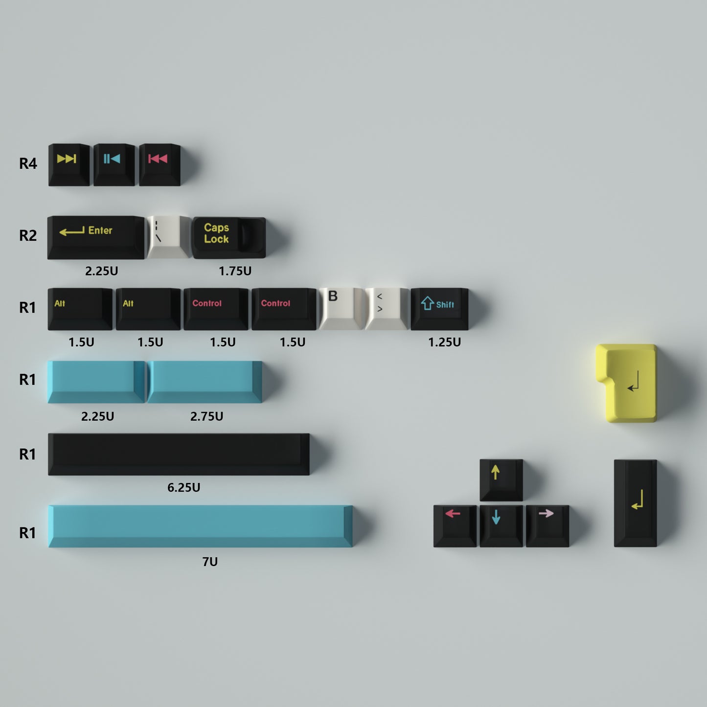 GMK Future Funk Keycap Set, Cherry Profile, Dye Sub PBT Key Cap