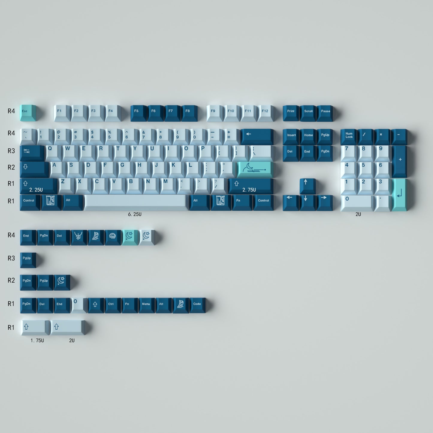 GMK Nightlight Keycap Set, Cherry Profile, Dye Sub PBT Key Cap