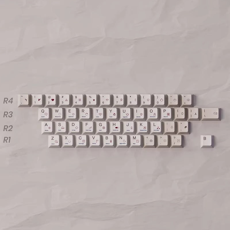 80Retros x Tutkeys GAME 1989 Gamboy Keycap Set, Cherry Profile, PBT Key Cap Set