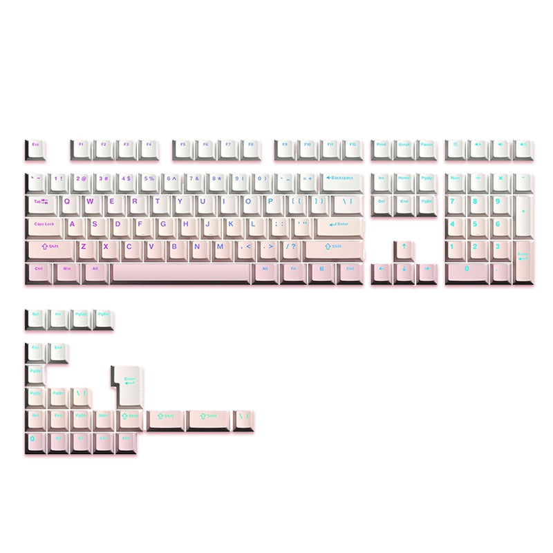 Gradient Top Shine Through Keycap Set, Cherry Profile, Double Shot PBT