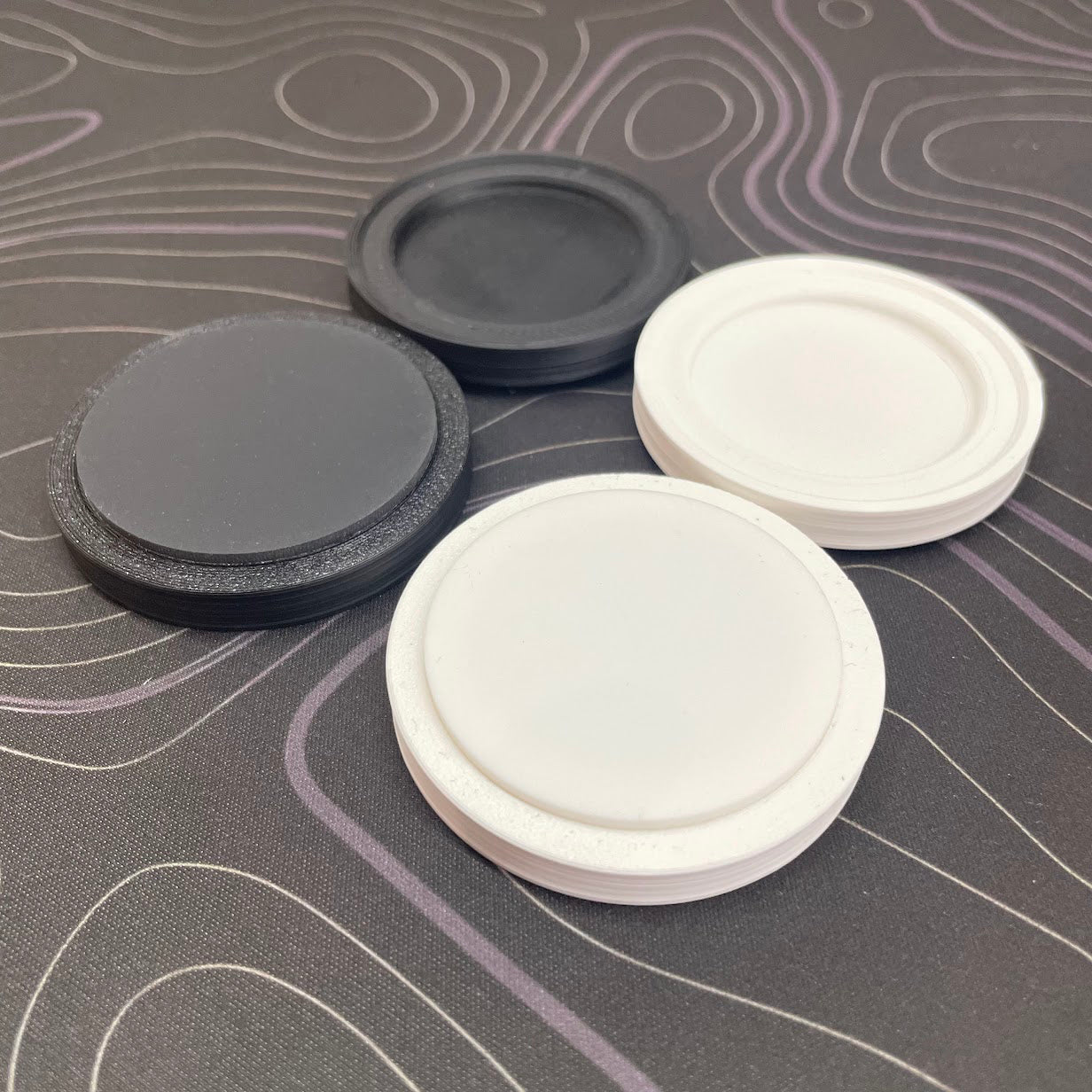 3D Printed Round Magnetic Screw Accessories Tray (2 Pack)