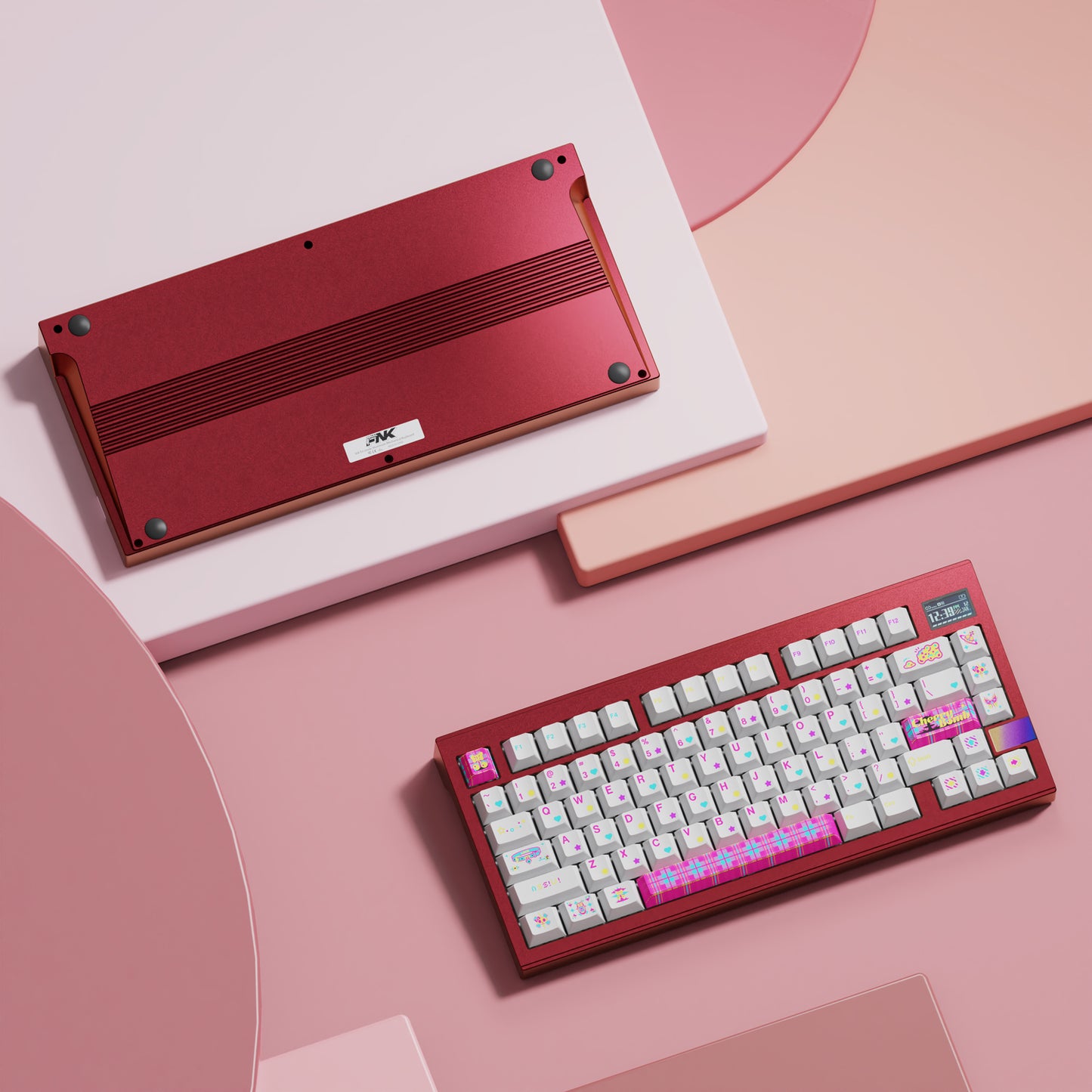 FinalKey V81 Plus 75% Gasket Aluminum Mechanical Keyboard Barebone with LCD screen