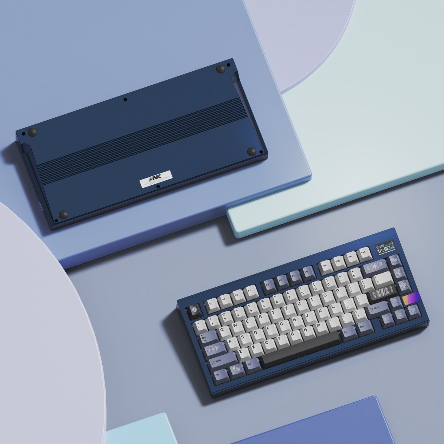 FinalKey V81 Plus 75% Gasket Aluminum Mechanical Keyboard Barebone with LCD screen
