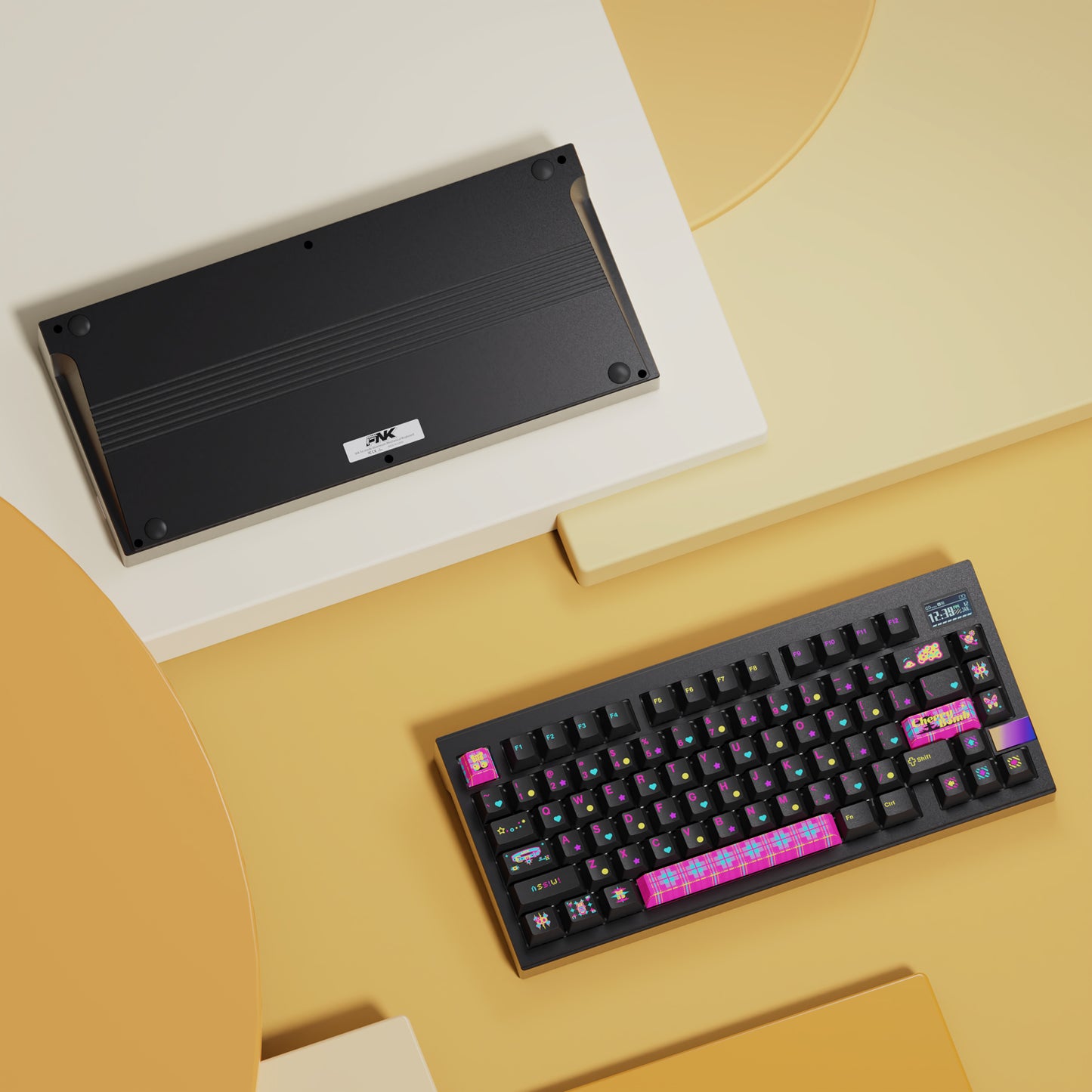 FinalKey V81 Plus 75% Gasket Aluminum Mechanical Keyboard Barebone with LCD screen