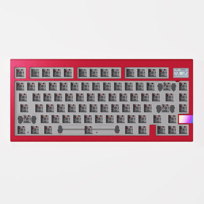 FinalKey V81 Plus 75% Gasket Aluminum Mechanical Keyboard Barebone with LCD screen