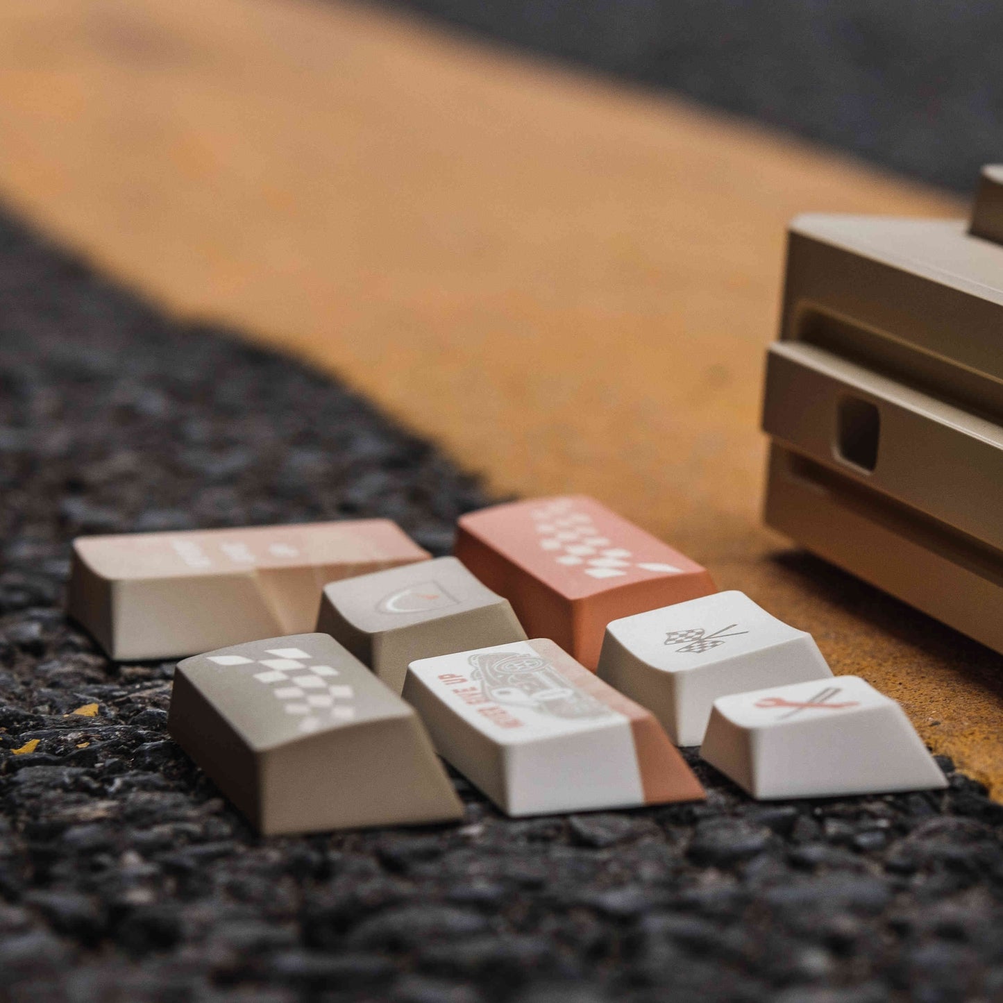 Le Mans Racing Keycap Set, Cherry Profile, PBT Dye Sub