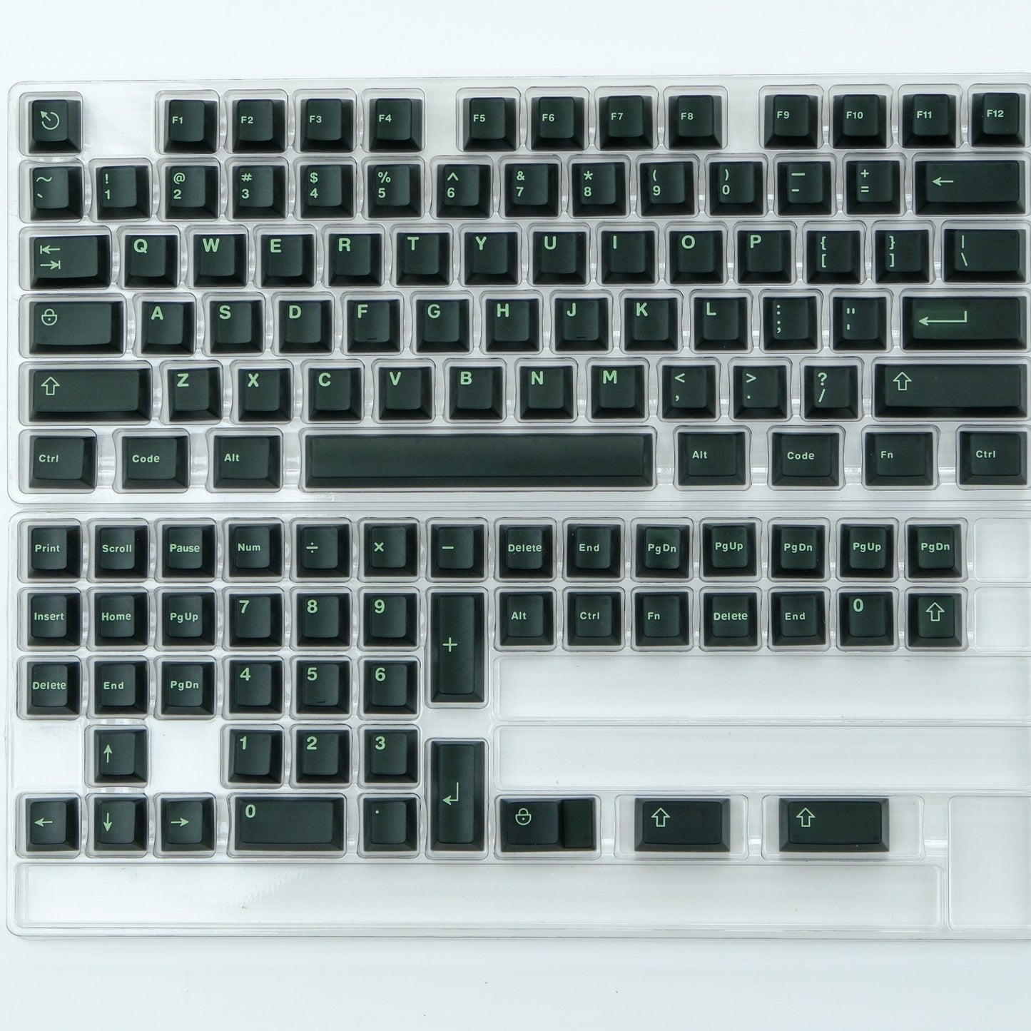 Semi-transparent Keycap Set, Cherry Profile, Double Shot ABS Keycap