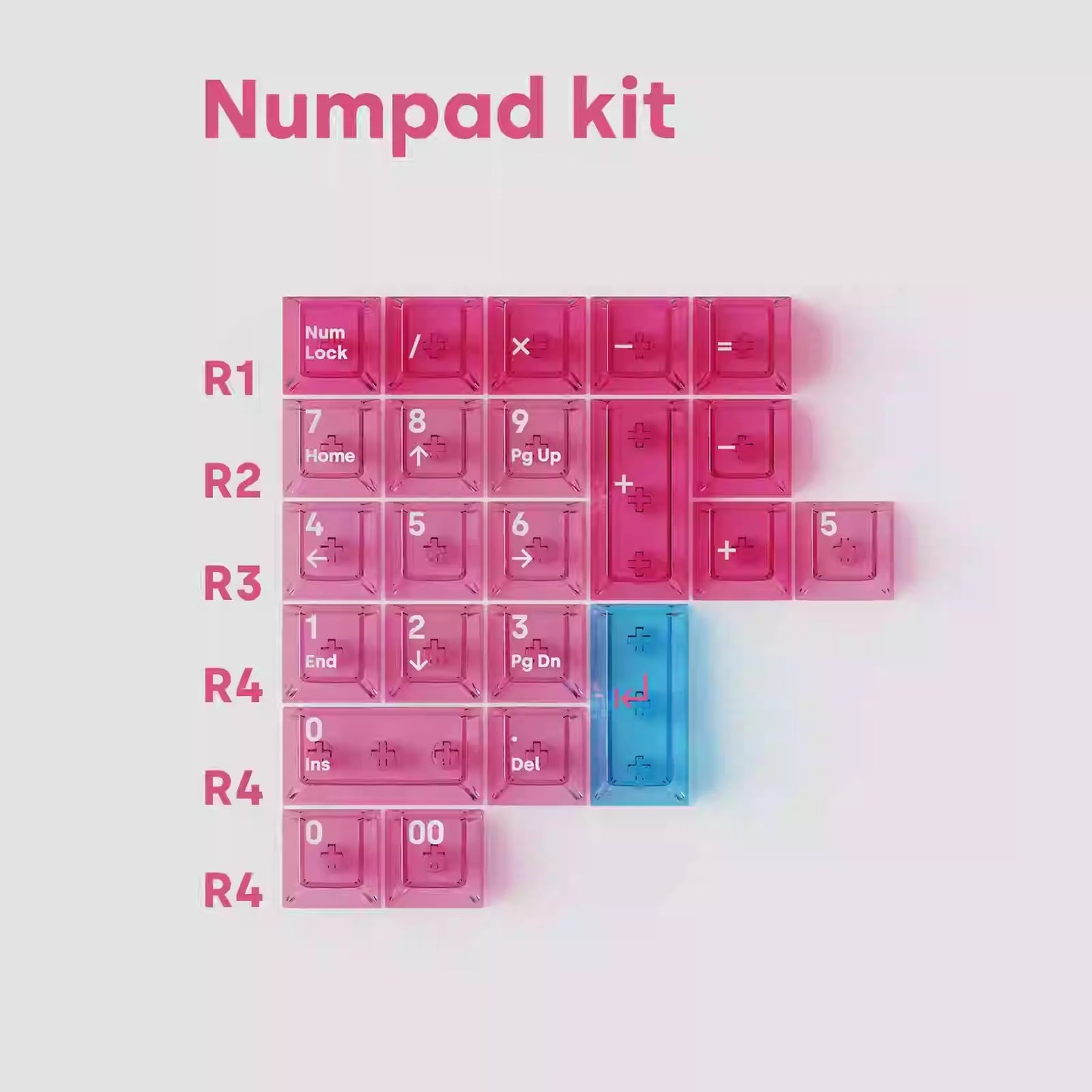 Deadline AirPitaya Keycap Set, Cherry Profile, Transparent PC Key Cap