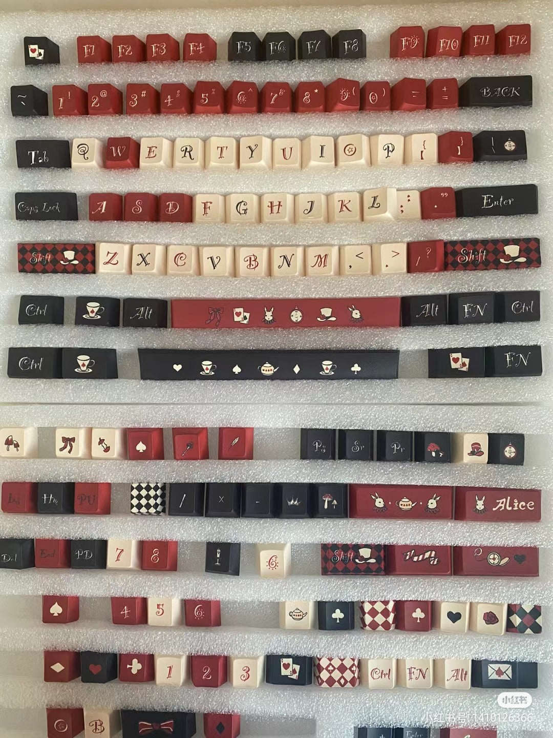 Alice in Wonderland Keycap Set, Cherry Profile, PBT Dye Sub Key Cap