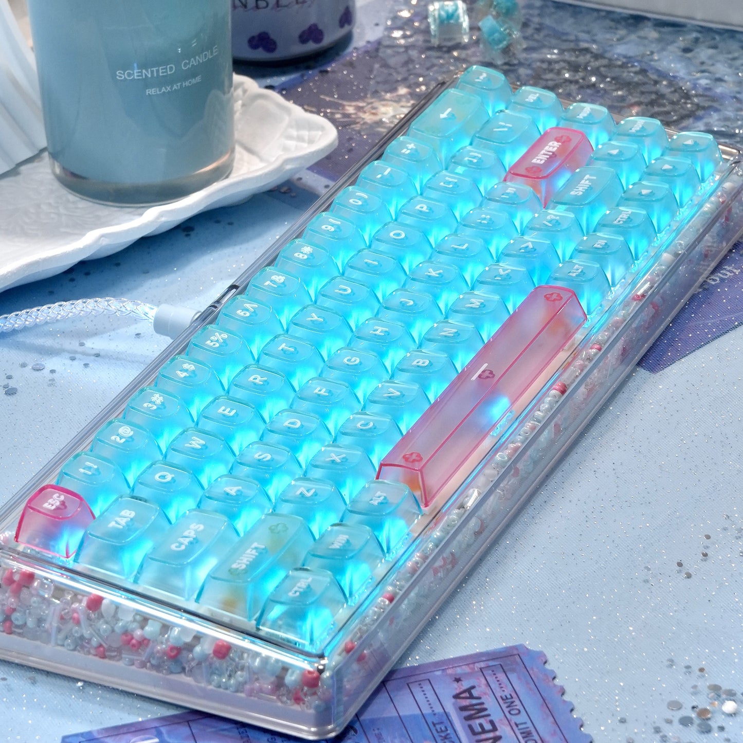 Ainbell Base68 (Beads) Cute Custom Design Keyboard
