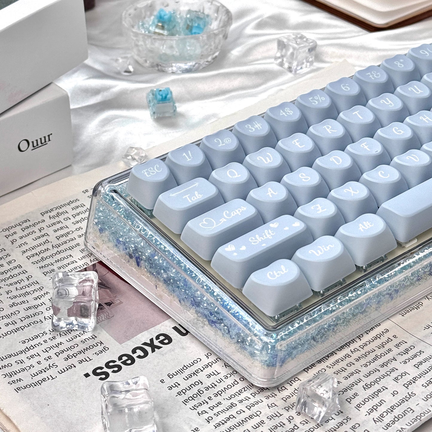 Ainbell Base68 (Bubble Beads) Cute Custom Design Keyboard
