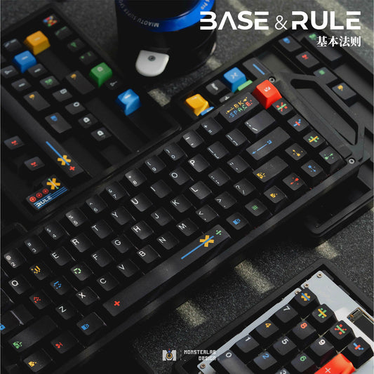 MonsterLab Base & Rule Keycap Set, Cherry Profile, Dye Sub PBT