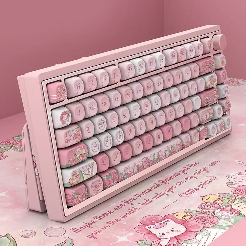 BK75 Custom Mechanical Keyboard - Pink