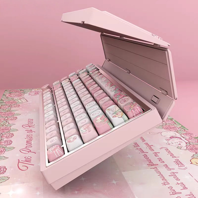 BK75 Custom Mechanical Keyboard - Pink