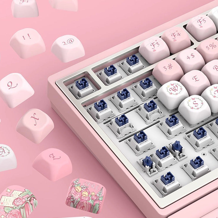BK75 Custom Mechanical Keyboard - Pink