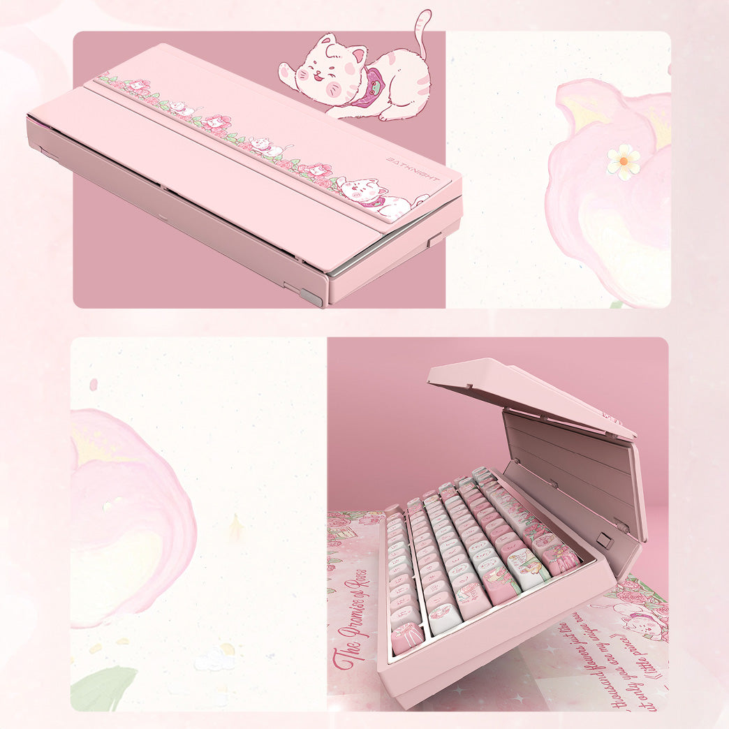 BK75 Custom Mechanical Keyboard - Pink