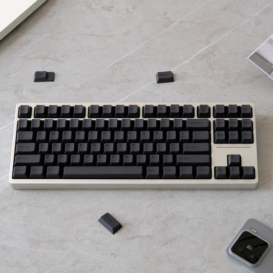 Black on Black Keycap Set, Cherry Profile, Double Shot ABS