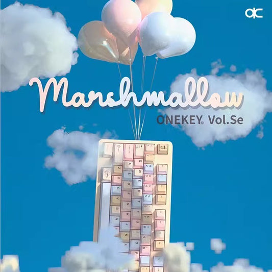 QK x ONEKEY Bubble Tea Marshmallow Keycap Set, Cherry Profile, Dye Sub PBT Key Cap