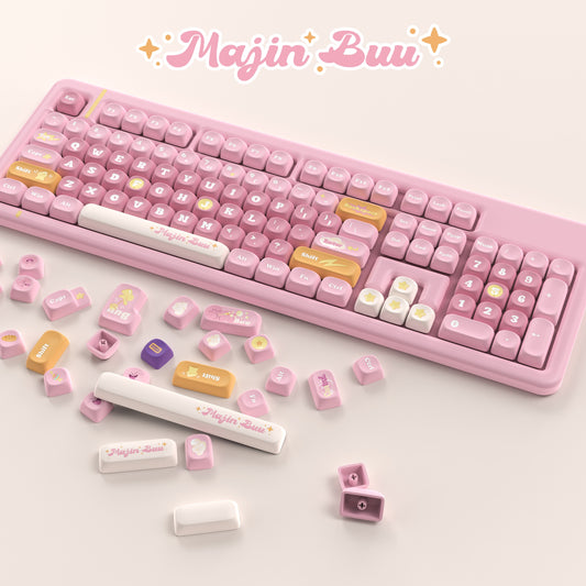 Majin Buu (Pink) Cute Keycap Set, MOA/Cherry Profile, PBT Dye Sub Key Cap