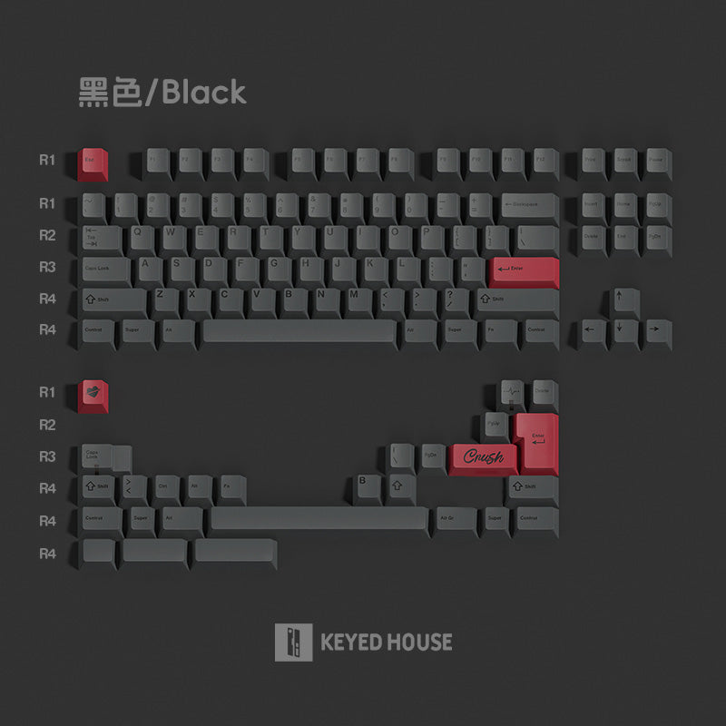 Keyhouse Crush80 Theme Keycap Set, Cherry Profile, Dye Sub PBT Key Cap