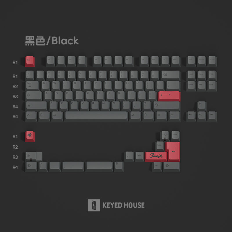 Keyhouse Crush80 Theme Keycap Set, Cherry Profile, Dye Sub PBT Key Cap