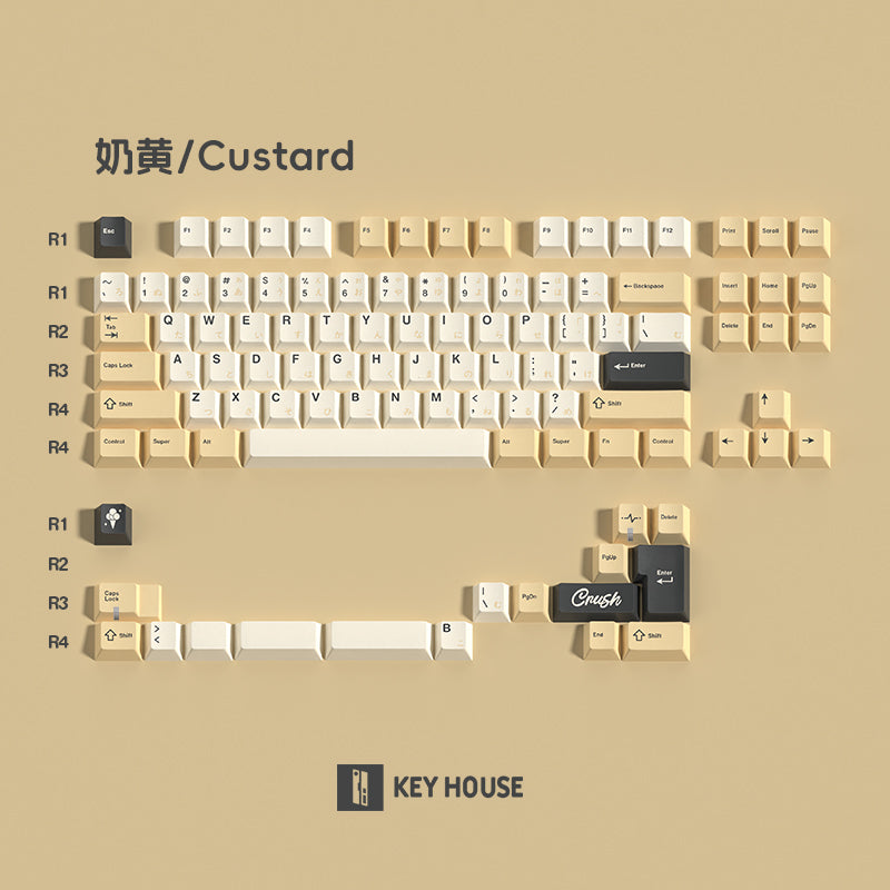 Keyhouse Crush80 Theme Keycap Set, Cherry Profile, Dye Sub PBT Key Cap