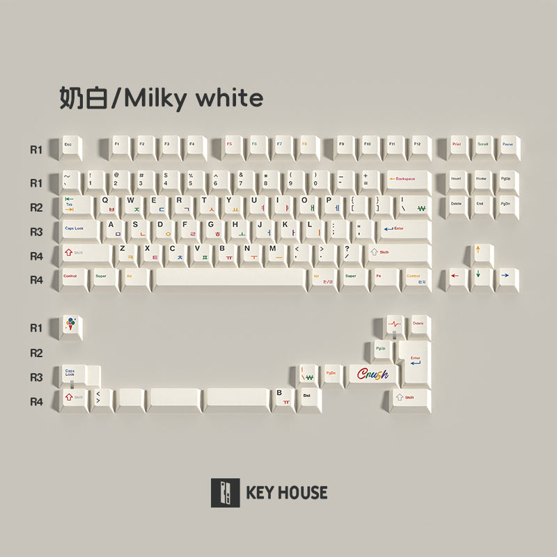 Keyhouse Crush80 Theme Keycap Set, Cherry Profile, Dye Sub PBT Key Cap