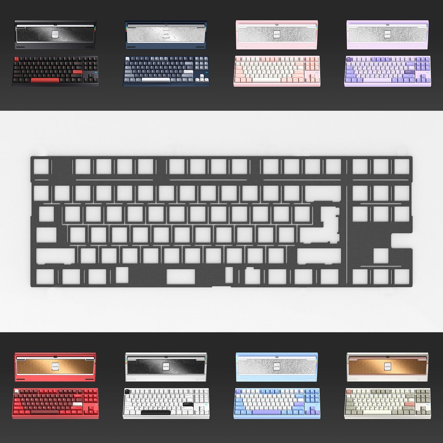 WOBKEY Crush 80 Keyboard, ANSI/ISO Switch Plate