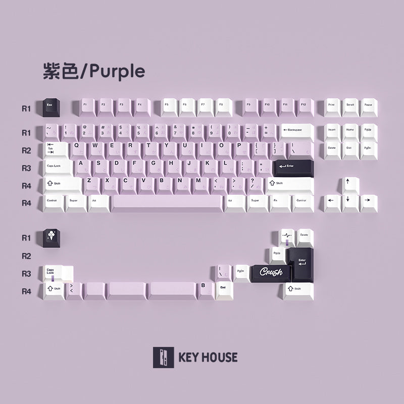 Keyhouse Crush80 Theme Keycap Set, Cherry Profile, Dye Sub PBT Key Cap