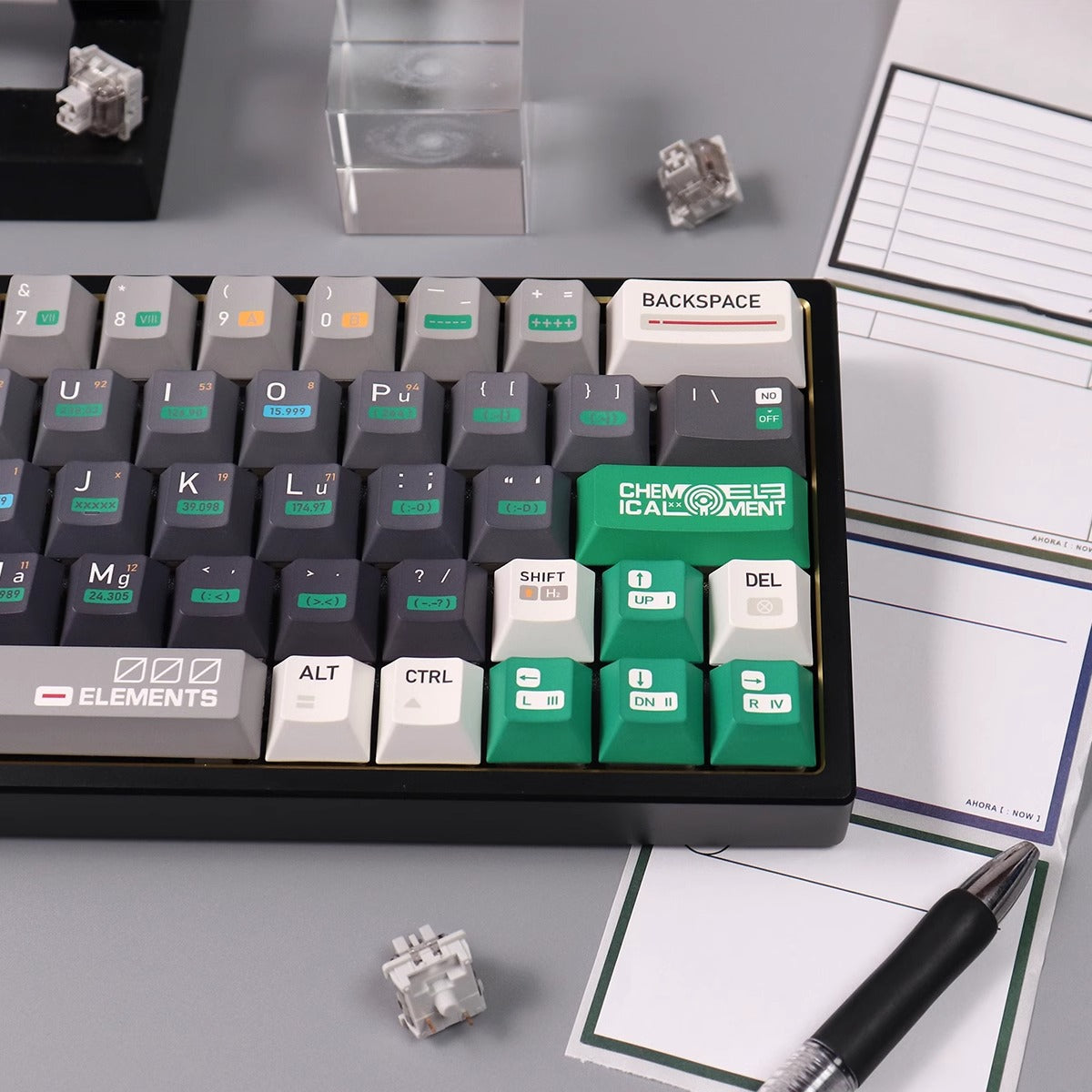 Chemical Elements Keycap Set, Cherry Profile, Dye Sub PBT Key Cap