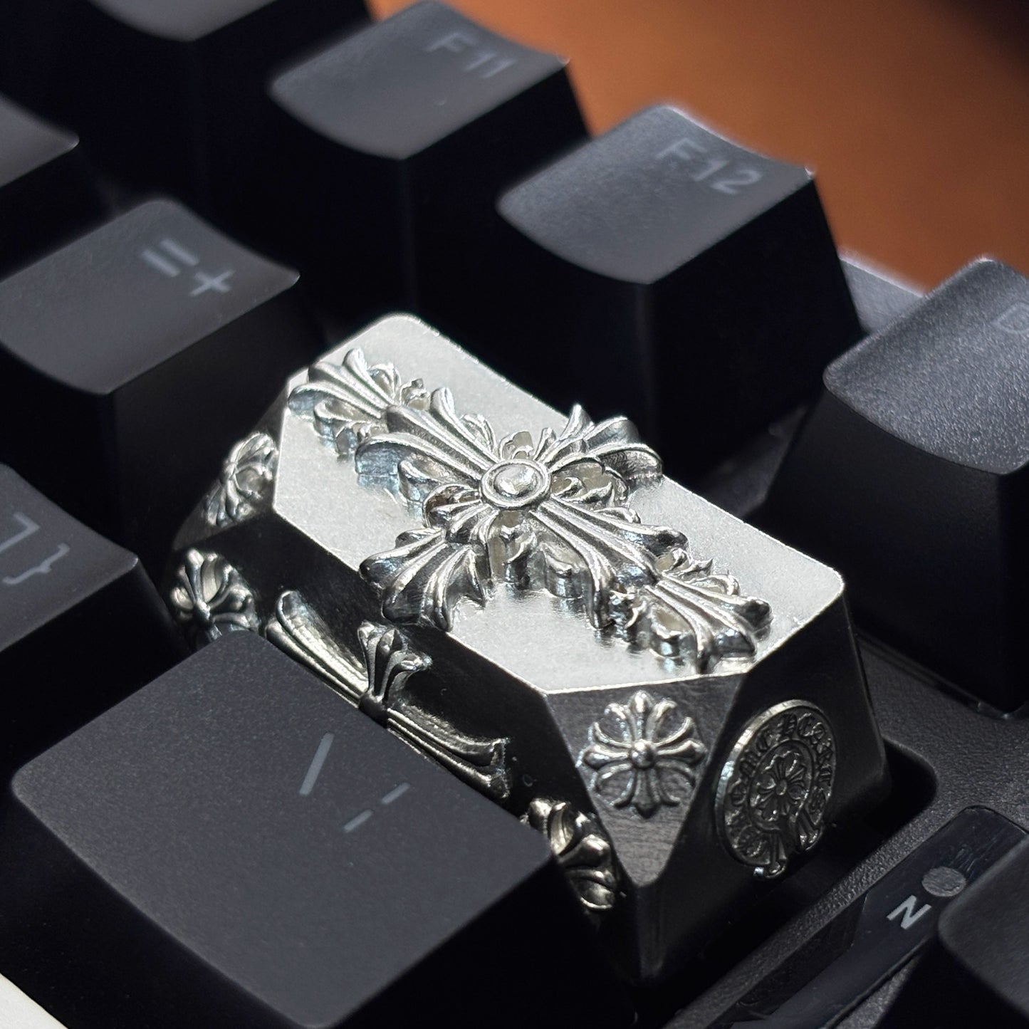 Chrome Hearts Style Genuine Silver Keycap