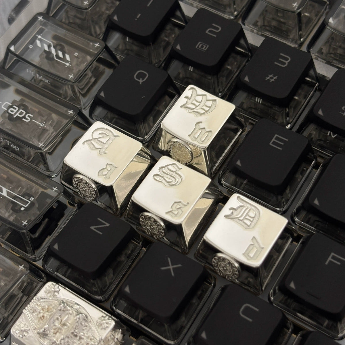 Chrome Hearts Style Silver Plated Artisan Keycap