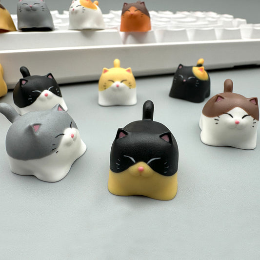 Cute Chubby Meow Cat Artisan Keycap