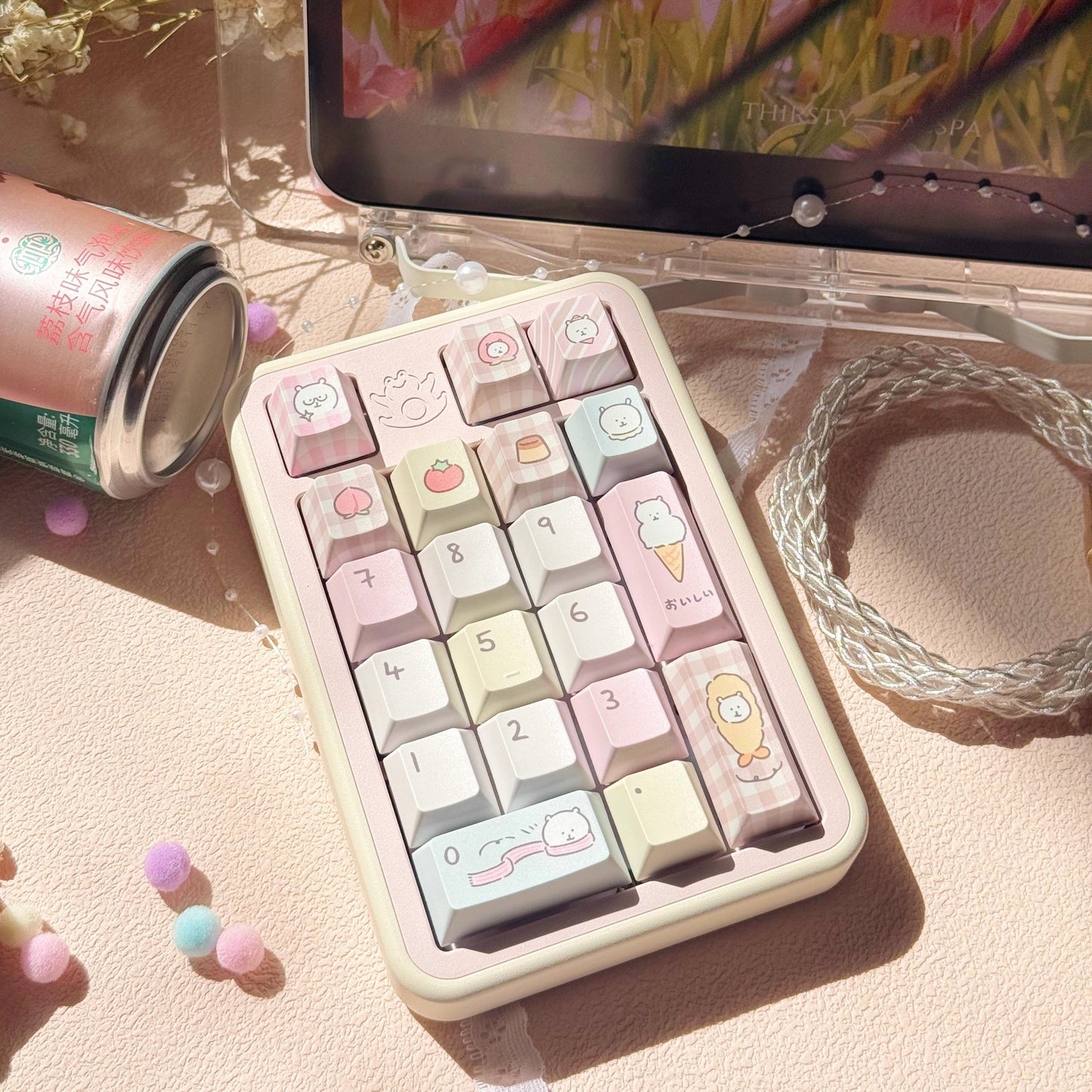 Bear Cute Keycap Set, Cherry Profile, Dye Sub PBT
