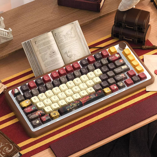 Gryffindor (Brown) Cute Keycap Set, MDA/Cherry Profile, PBT Dye Sub Key Cap