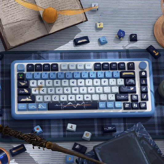 Ravenclaw (Blue) Cute Keycap Set, MDA/Cherry Profile, PBT Dye Sub Key Cap