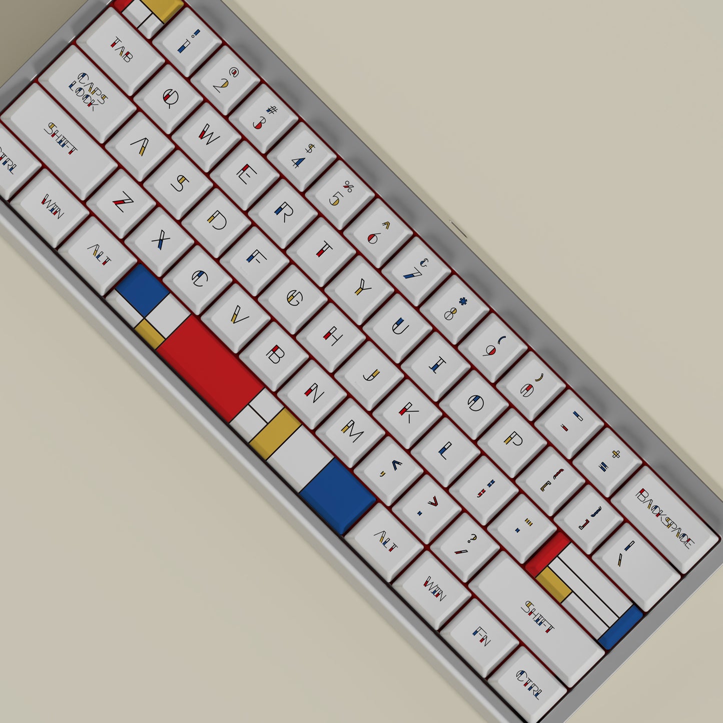 Mondrian Keycap Set, Cherry Profile, PBT Dye Sub Key Cap