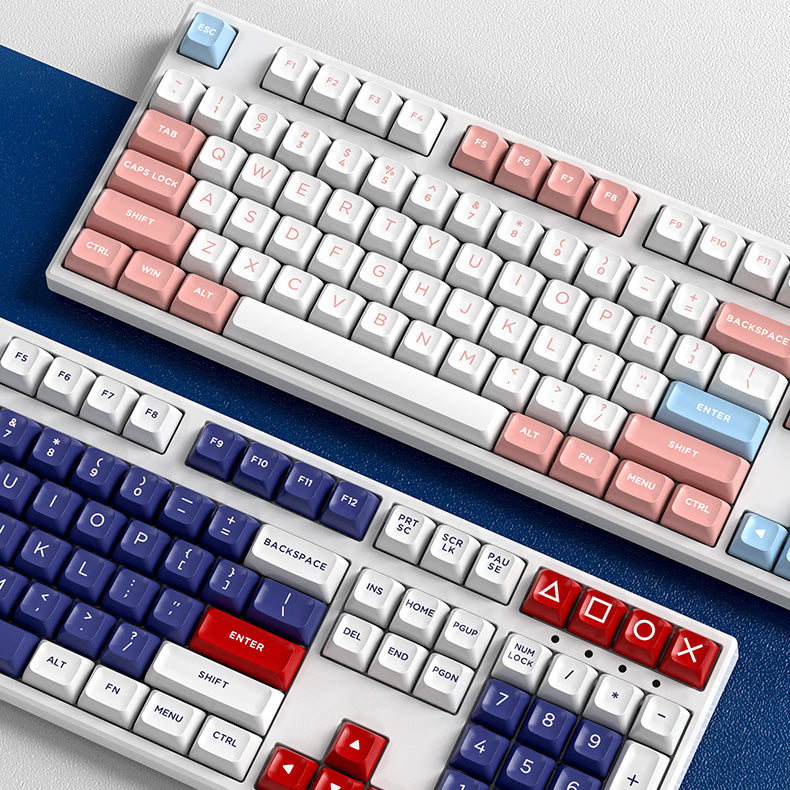 Snow Abyss DAGK Keycap Set, ASA Profile, Double Shot ABS Key Cap