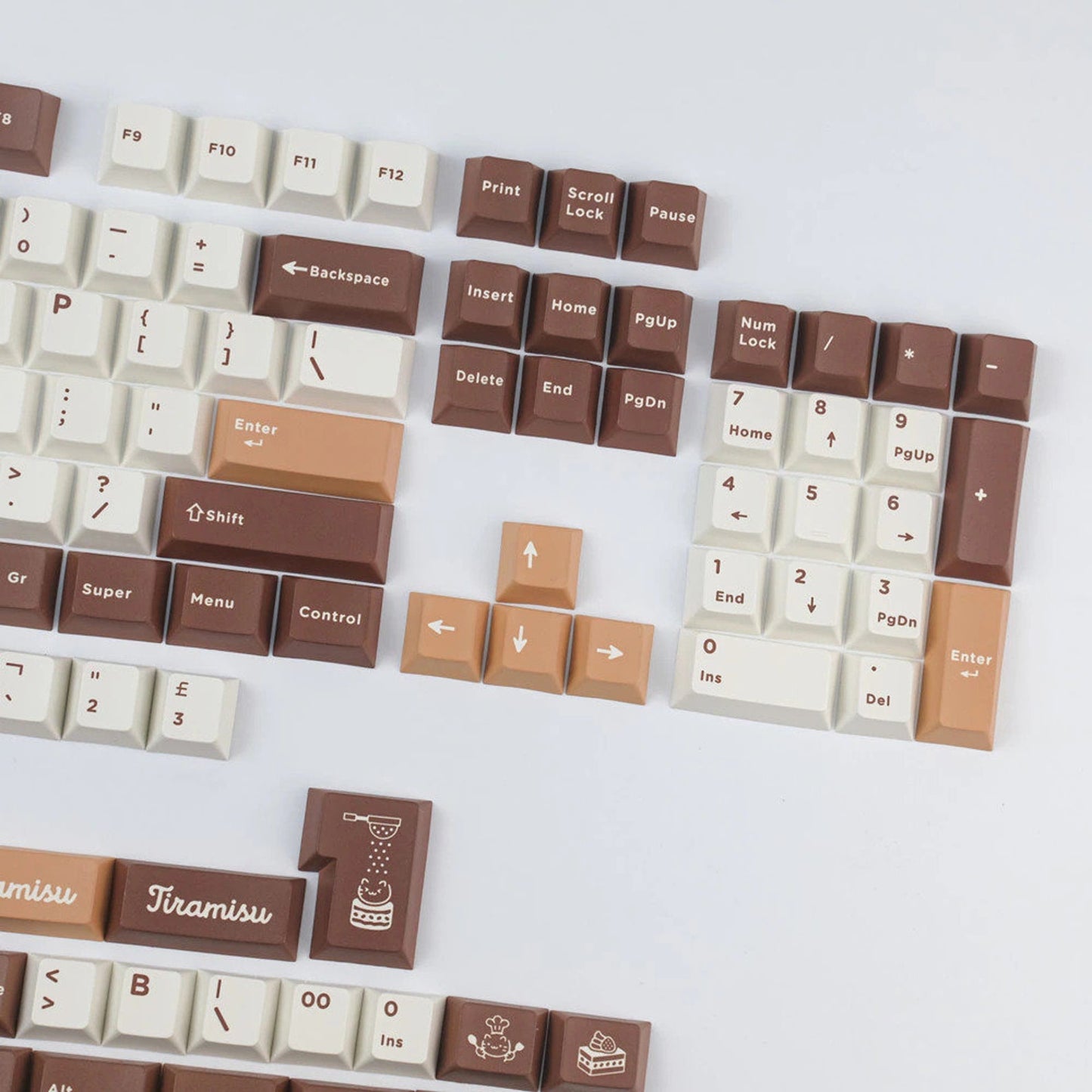 GMK Tiramisu Keycap Set, Cherry Profile, PBT Dye Sub Key Cap