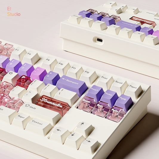Et Studio Cheese + PC/Berry Guacamole Cute Keycap Set, Cherry Profile