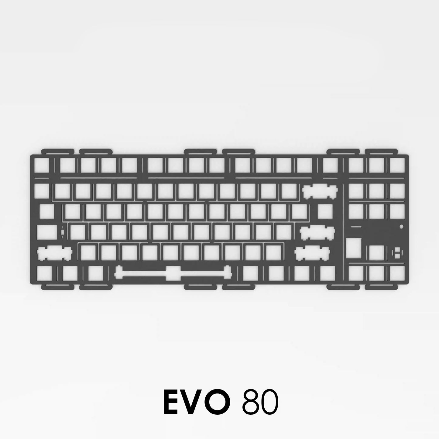 EVOWORKS Evo80 Keyboard, ANSI/ISO Switch Plate