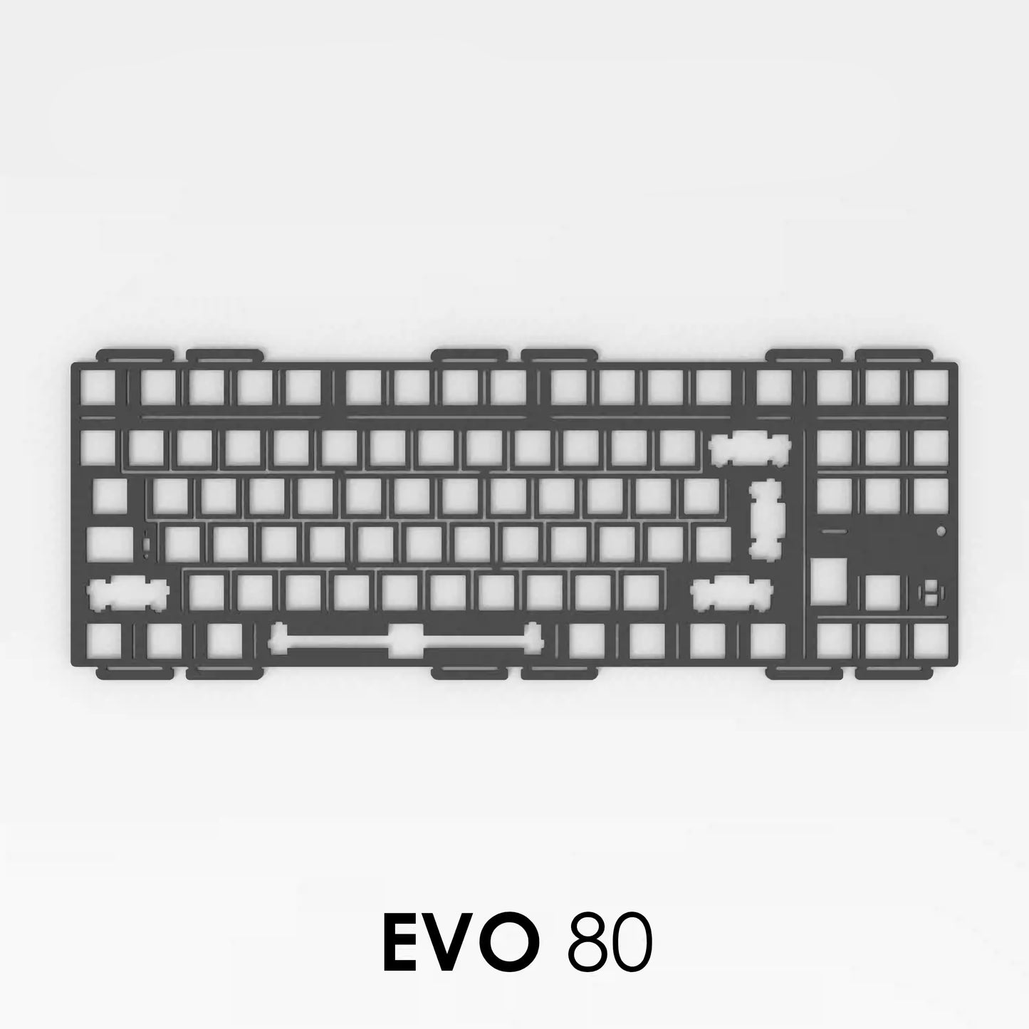 EVOWORKS Evo80 Keyboard, ANSI/ISO Switch Plate