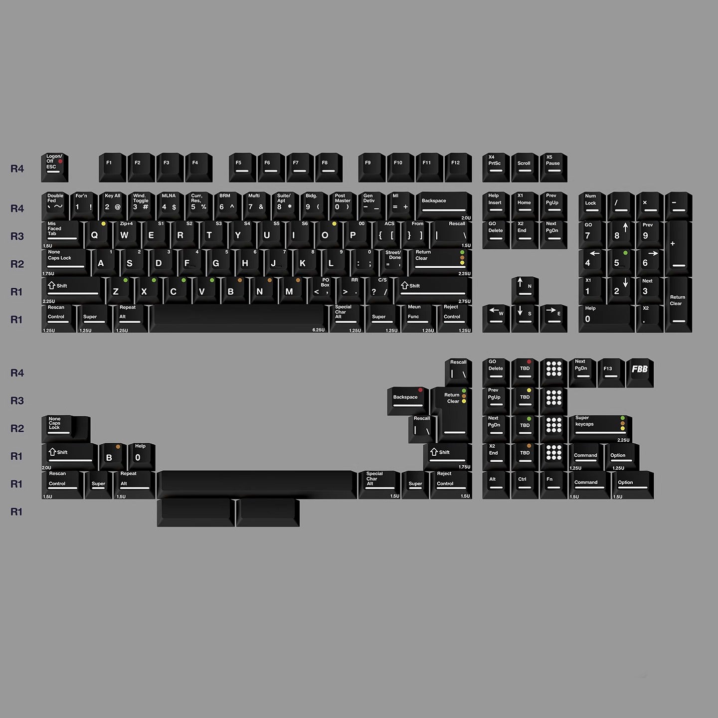 FBB BWK Keycap Set, Cherry Profile, Dye Sub PBT (Copy)