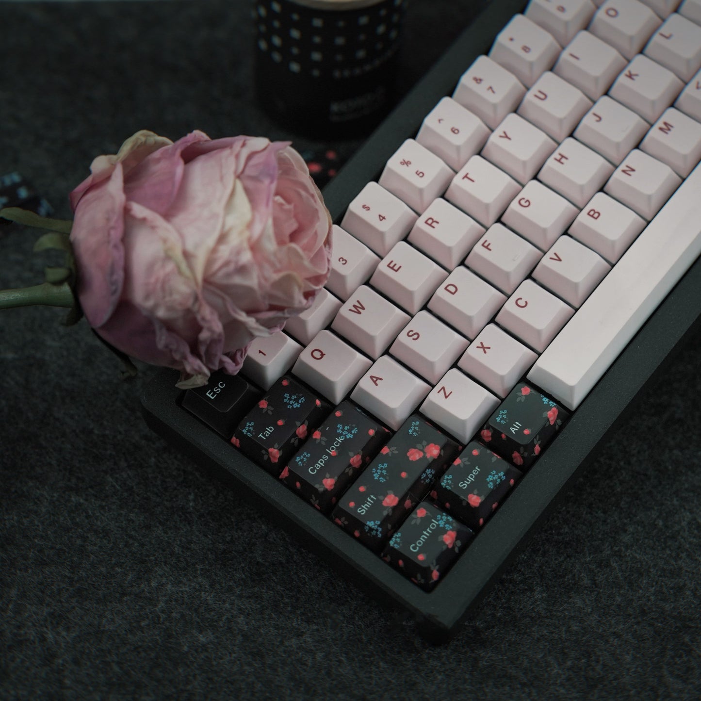 Keyria Labs Flower Garden Keycap Set, Cherry Profile, Dye Sub PBT Cute Key Cap